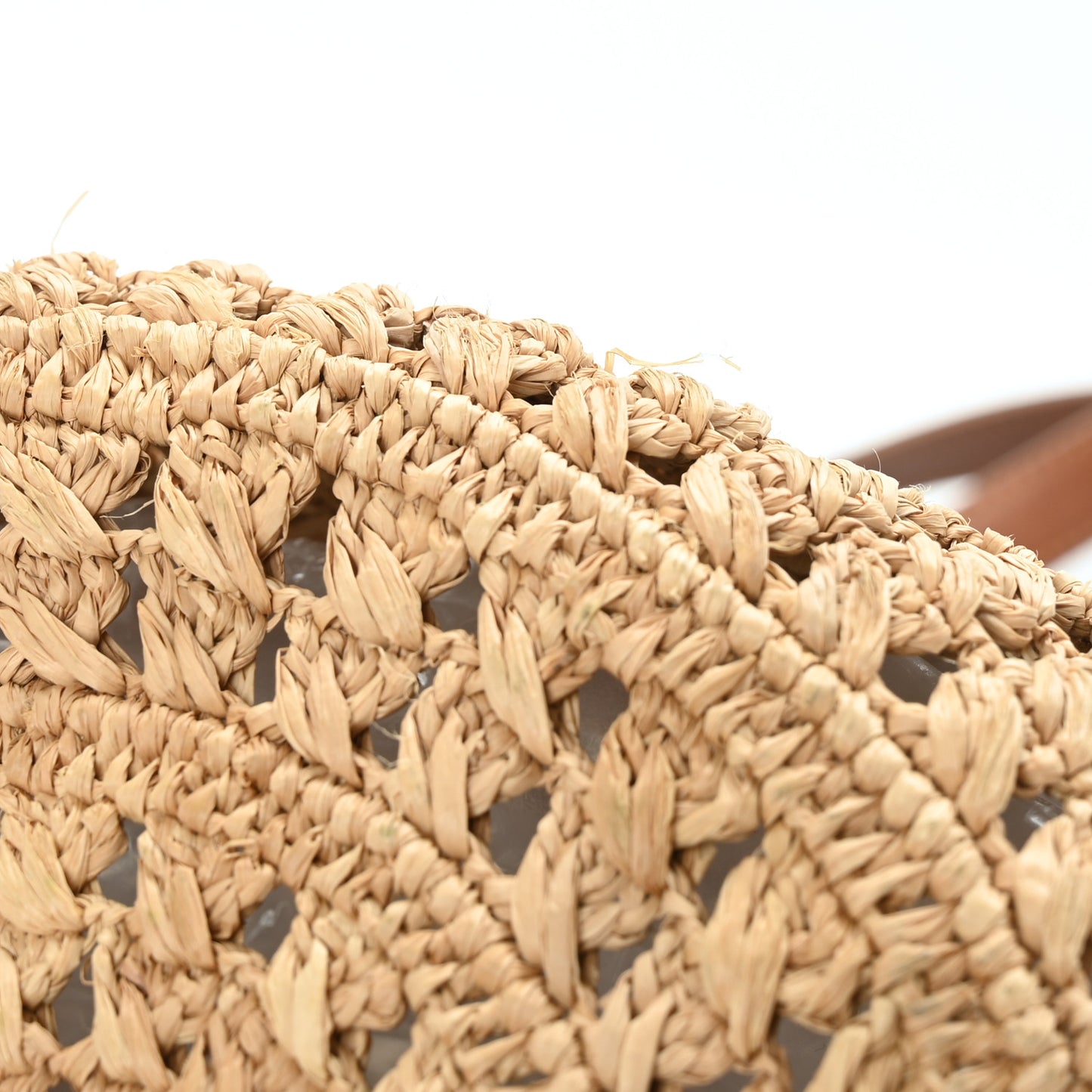 Raffia Calfskin Small Panier Tote Naturel