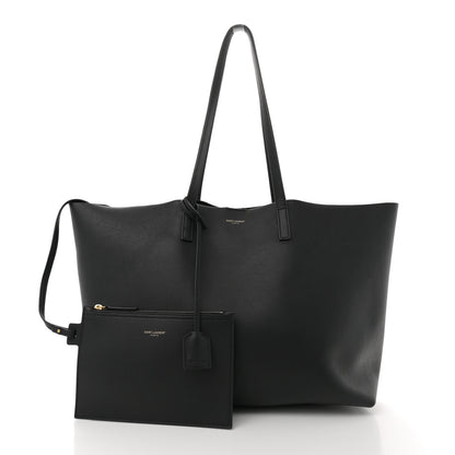 Saint Laurent Calfskin Large Shopping Tote Black 3 of 12
