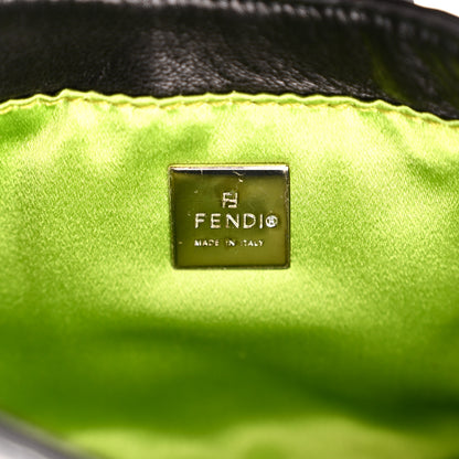 Fendi Nappa Mini Half Moon Baguette Black Green 6 of 9