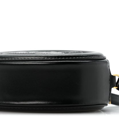 Celine Smooth Calfskin Cuir Small Triomphe Oval Crossbody Purse Black 11 of 14