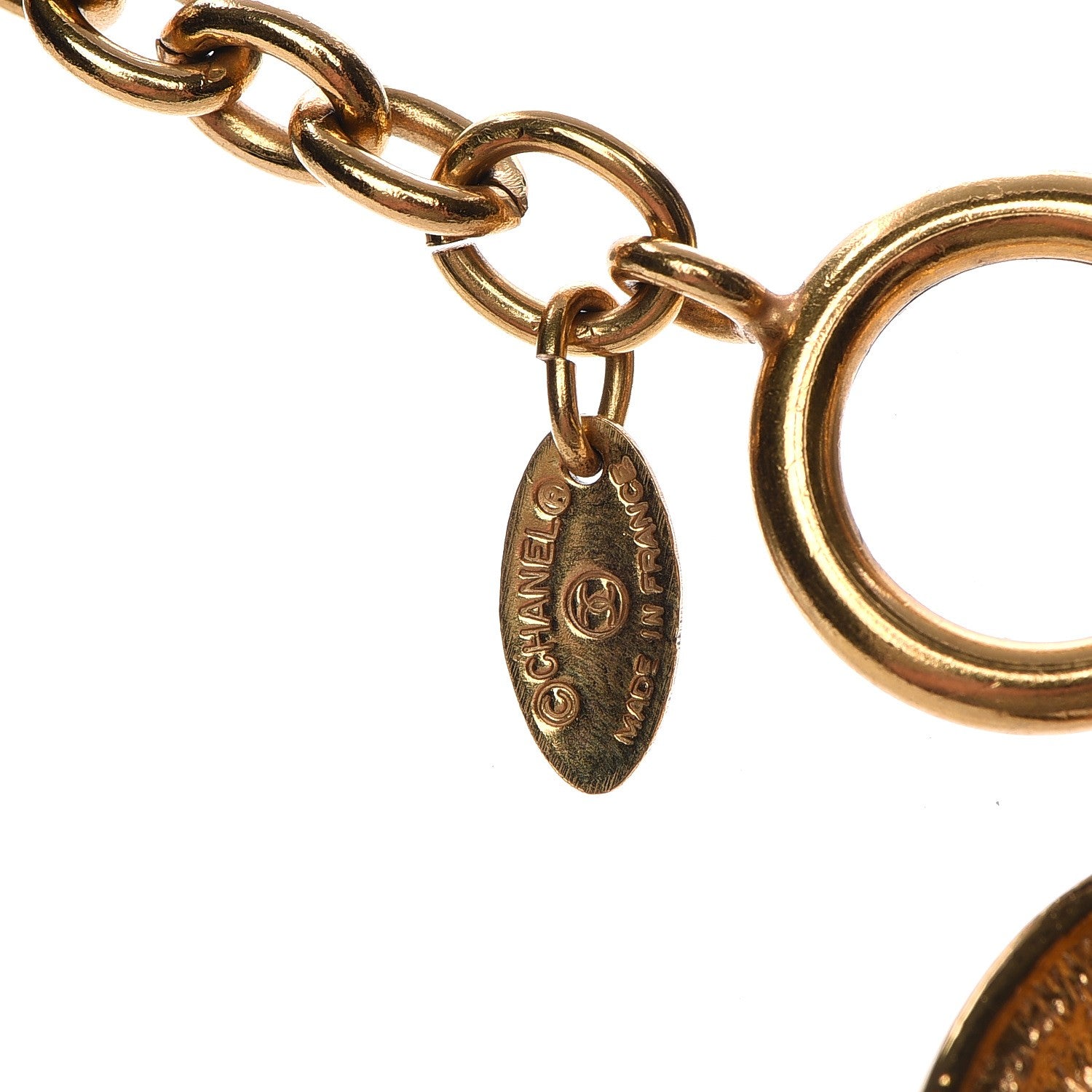 Chanel Quilted CC Long Necklace Gold 4 of 4