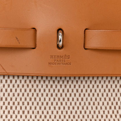 Hermes Toile Vache Calfskin Herbag 40 GM Natural 8 of 14