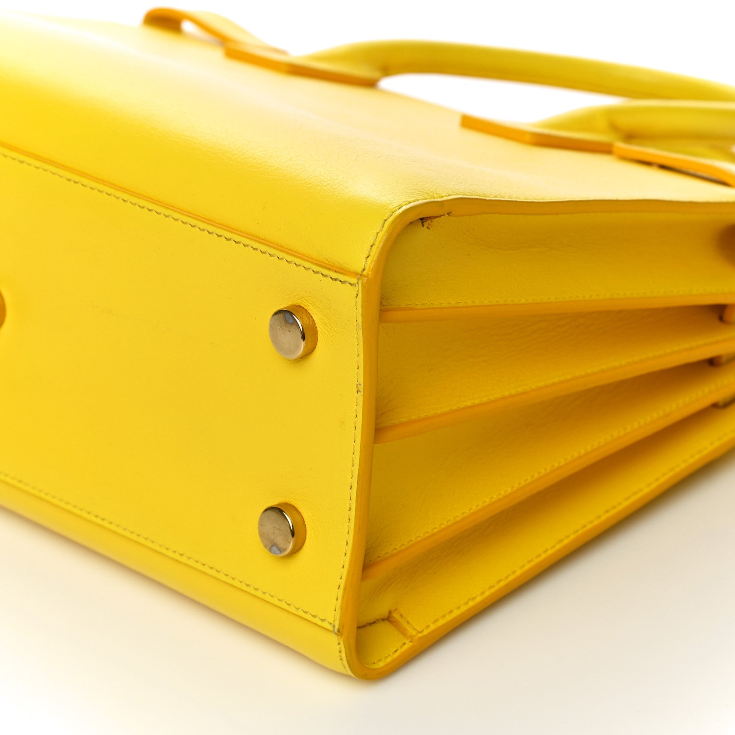 Saint Laurent Grained Calfskin Baby Sac De Jour Yellow 8 of 8