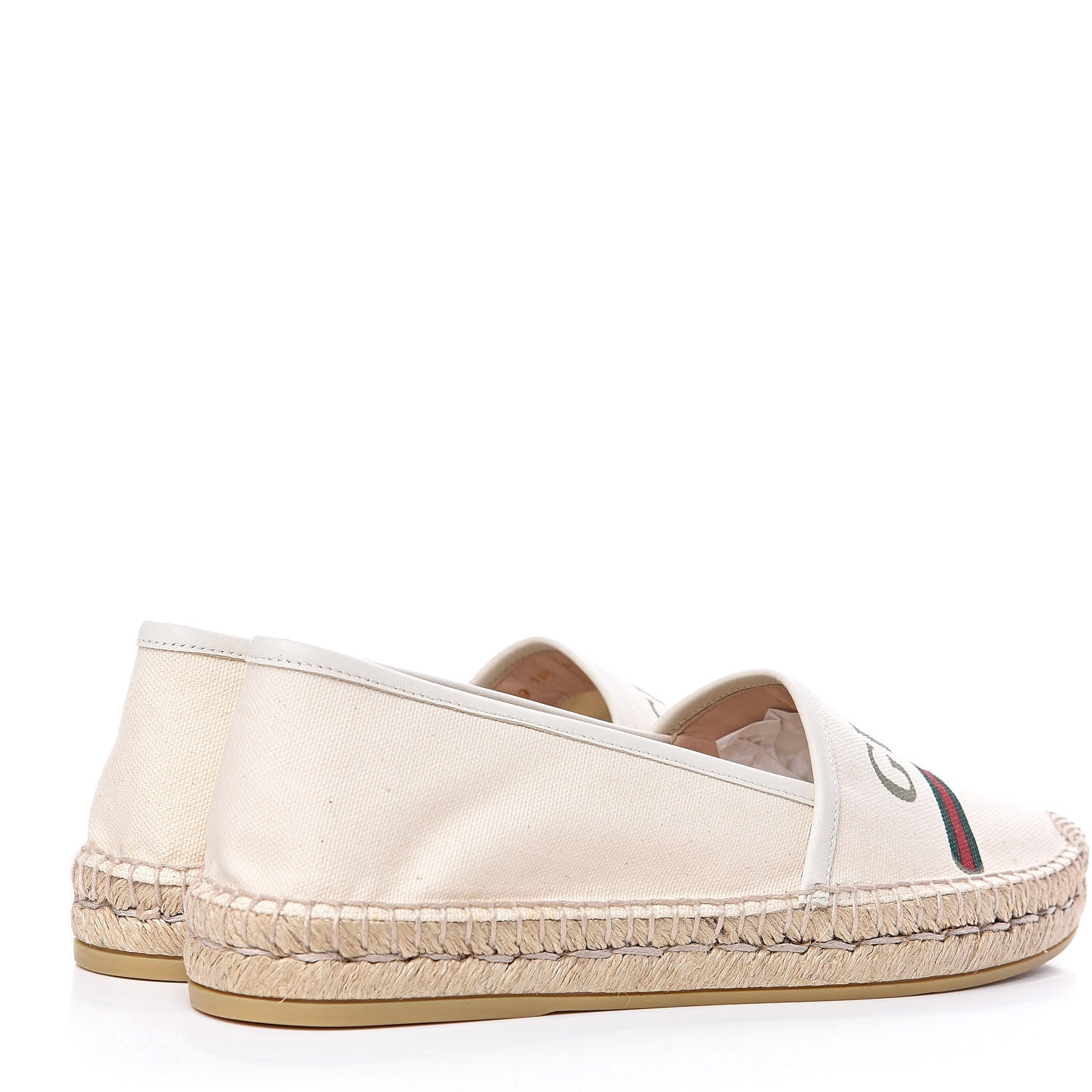 Gucci Canvas Logo Espadrilles 39 Greggio White 4 of 11