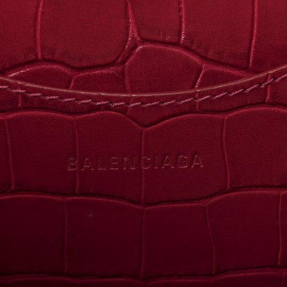 Balenciaga Calfskin Crocodile Embossed Neo Classic Silver Hardware S City Raspberry 6 of 9