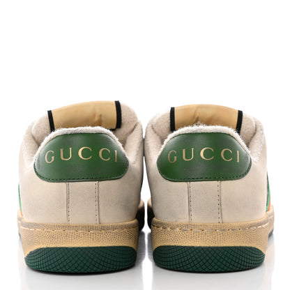 Gucci GG Monogram Nubuck Web Womens Screener Sneakers 37 New Sand Milk Vintage Green 5 of 21