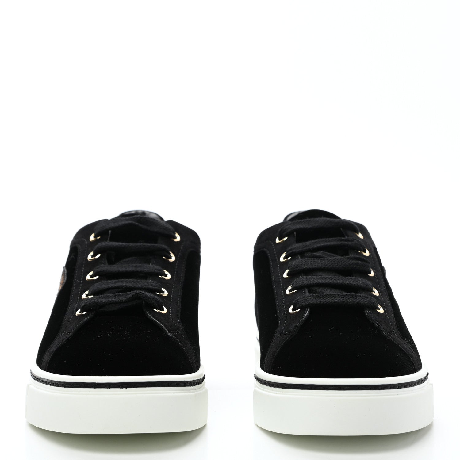 Hermes Velvet Womens Wing Sneakers 37 Black 2 of 8