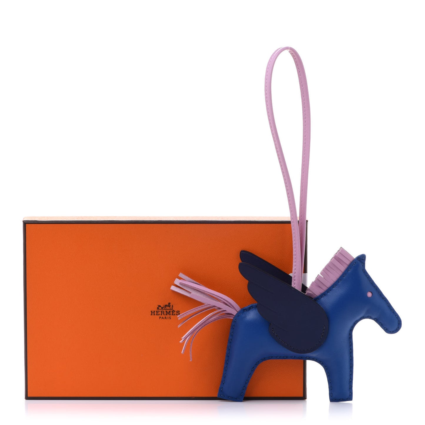 Milo Lambskin Grigri Rodeo Pegase Horse Bag Charm MM Bleu France Mauve Sylvestre Bleu Saphir