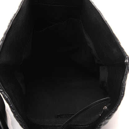 Chanel Metallic Crackled Calfskin Quilted Large Big Bang Hobo Black 5 of 22