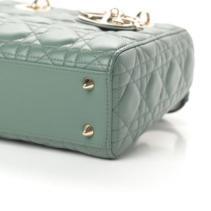 Christian Dior Lambskin Cannage Small My ABCDior Lady Dior Army Green 10 of 12
