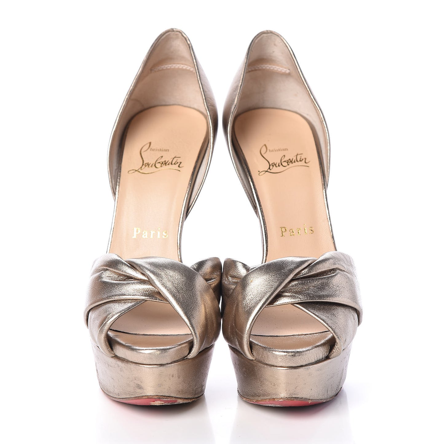 Metallic Nappa Silk Volpi 150 Platform Sandals 36.5 Alba