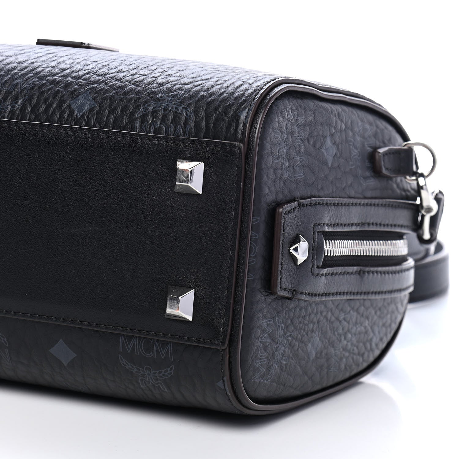 MCM Visetos Essential Boston Bag Black 8 of 8