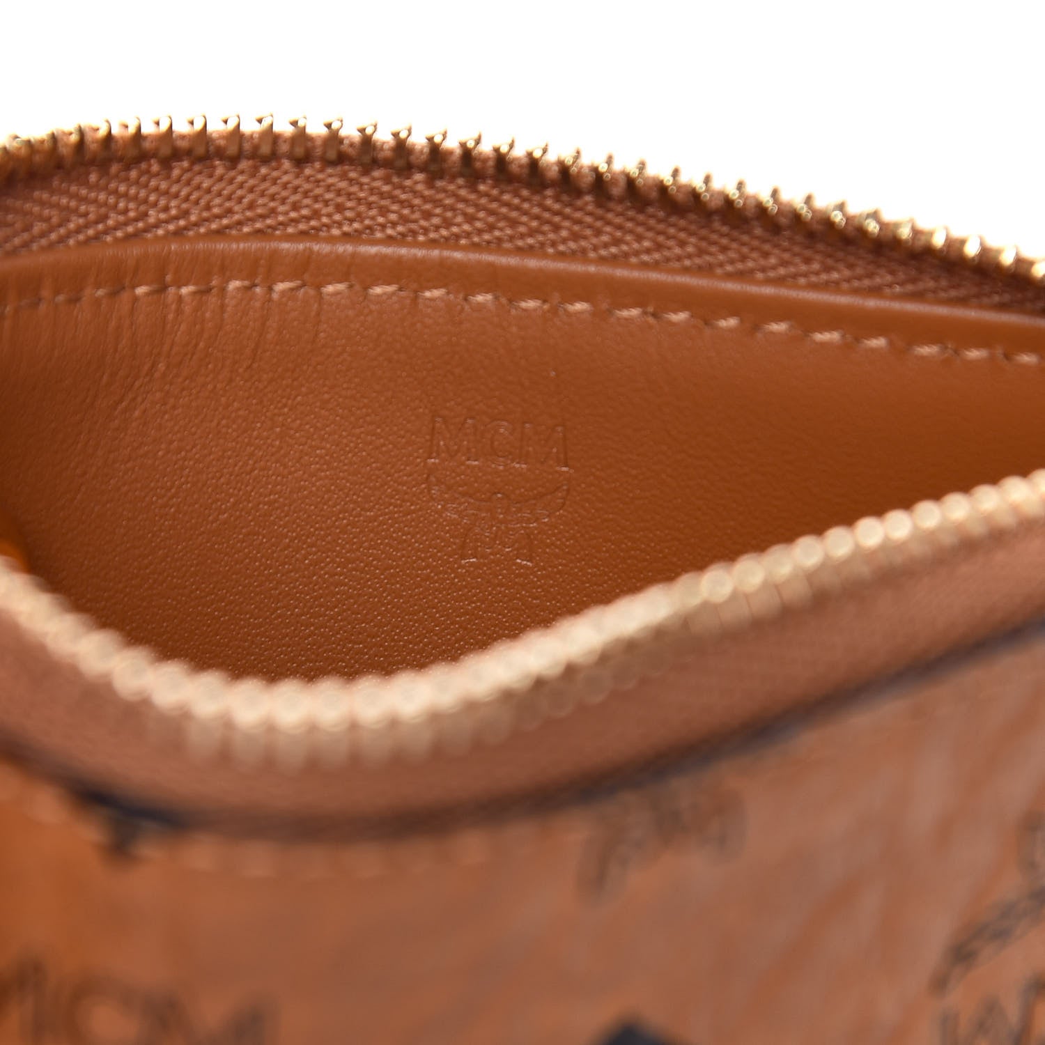 MCM Visetos Key Pouch Cognac 6 of 7