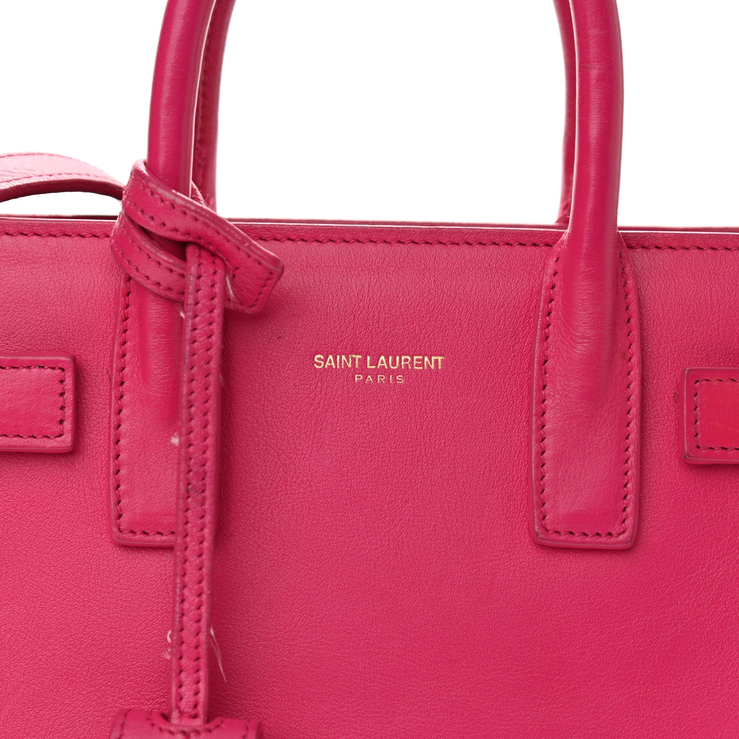 Saint Laurent Calfskin Nano Sac De Jour Lipstick Fuchsia 7 of 20