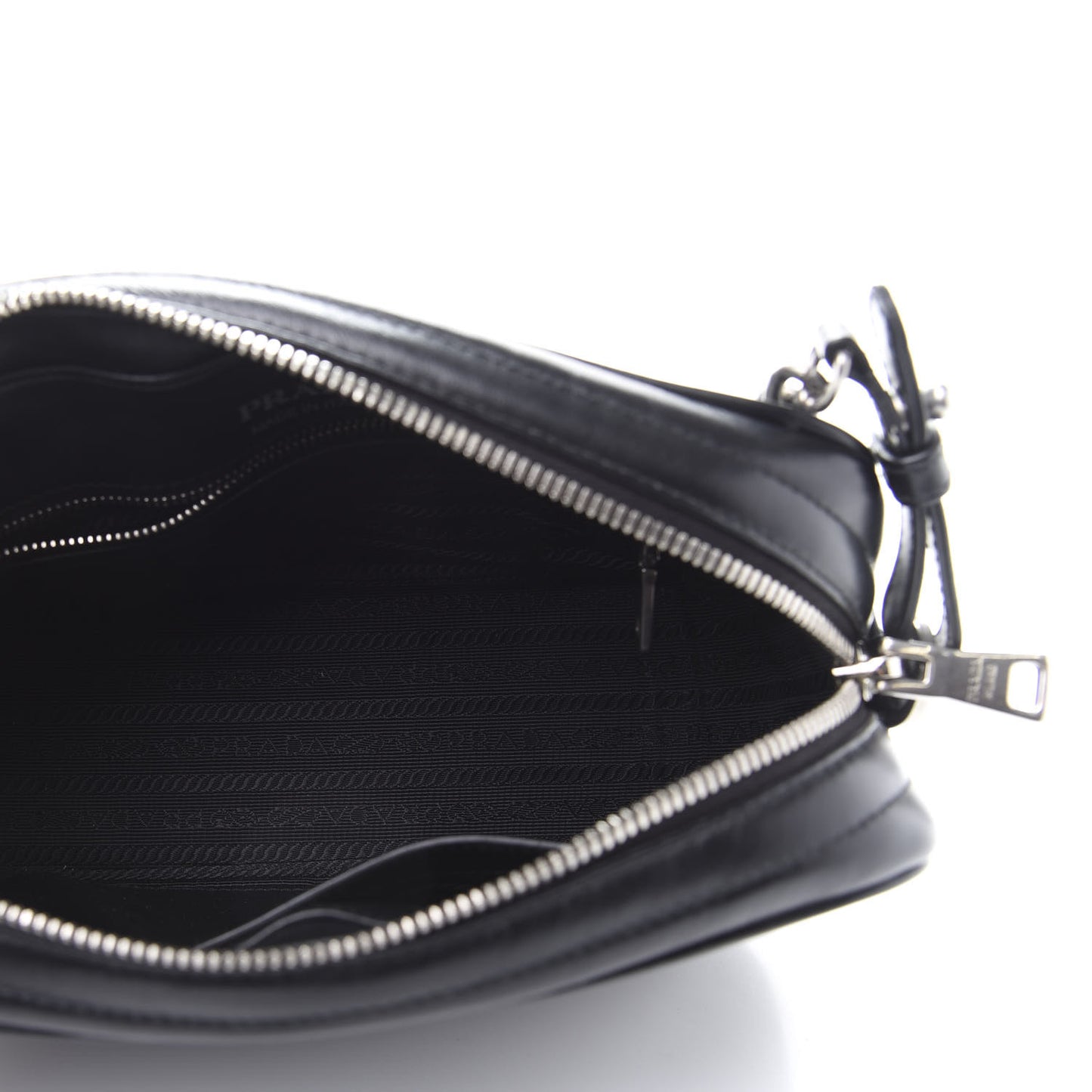 Soft Calfskin Diagramme Crossbody Bag Black