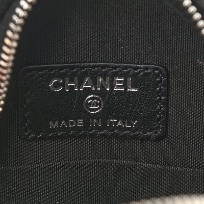 Chanel Velvet Camellia Round Clutch With Chain Black 6 of 9