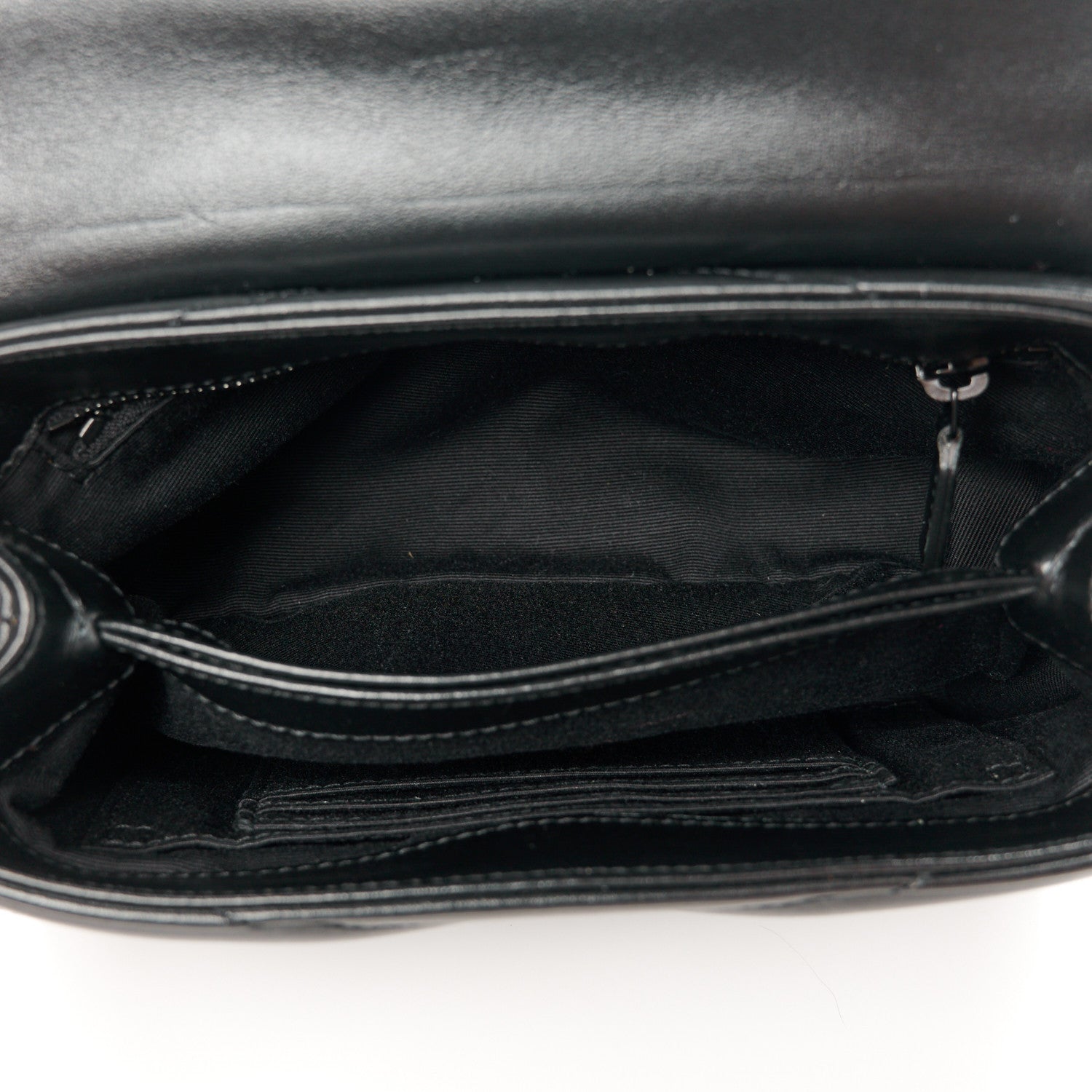 Saint Laurent Calfskin Y Quilted Monogram Monochrome Toy Loulou Crossbody Bag Black 5 of 11