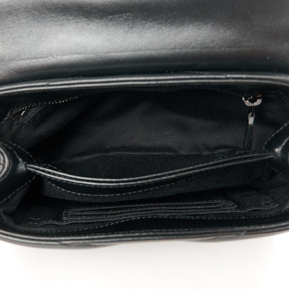 Saint Laurent Calfskin Y Quilted Monogram Monochrome Toy Loulou Crossbody Bag Black 5 of 11
