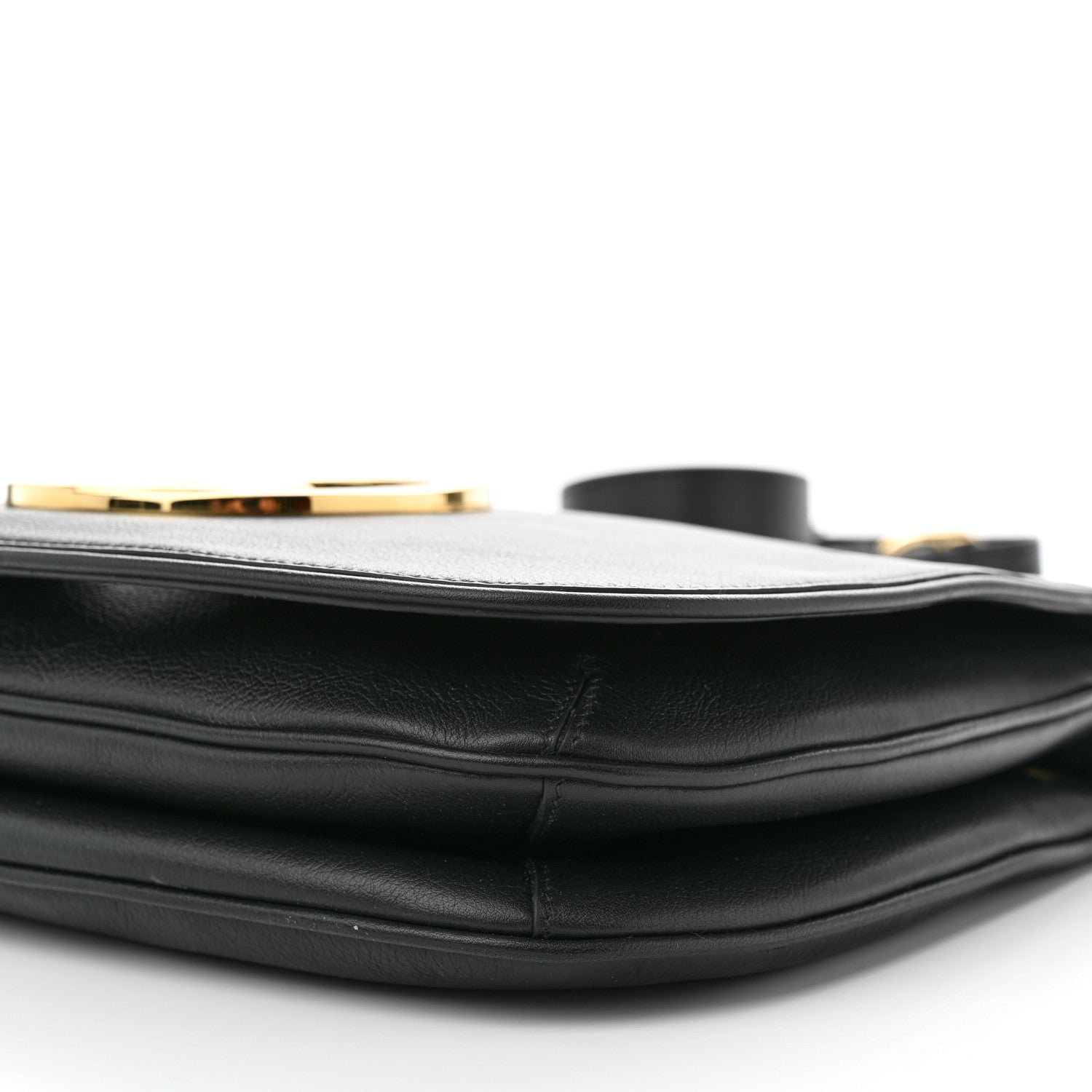 Gucci Roxy Calfskin Medium studded Blondie Shoulder Flap Bag Black 10 of 10