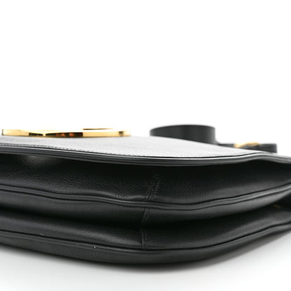 Gucci Roxy Calfskin Medium studded Blondie Shoulder Flap Bag Black 10 of 10