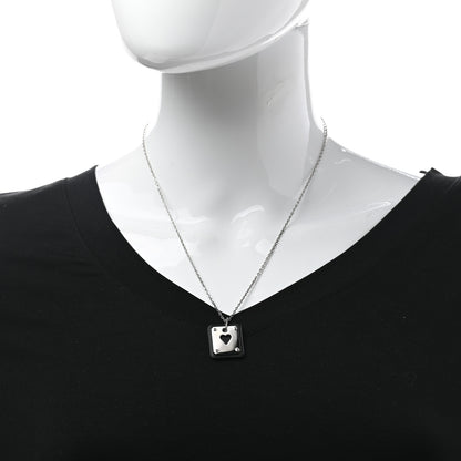 Hermes Palladium Plated Swift As De Coeur Necklace Black 2 of 6