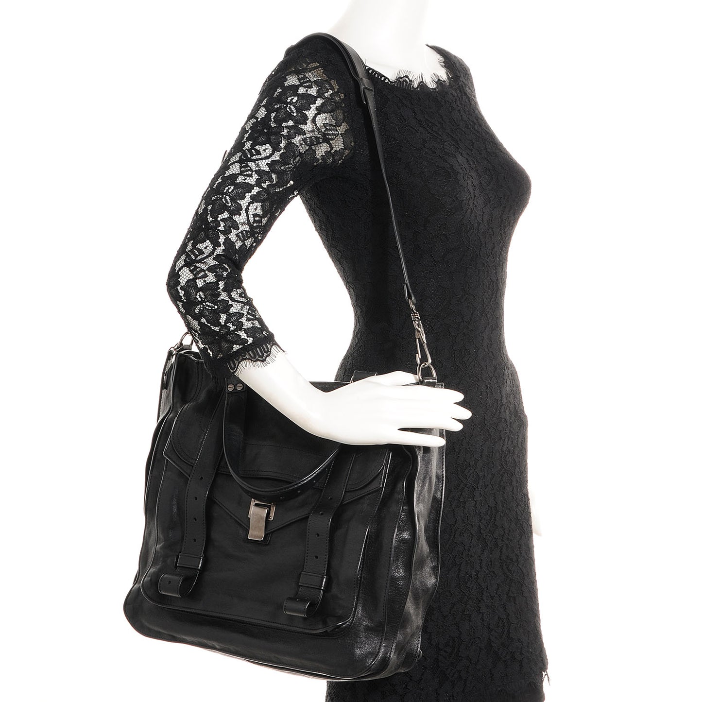 Leather PS1 Tote Black