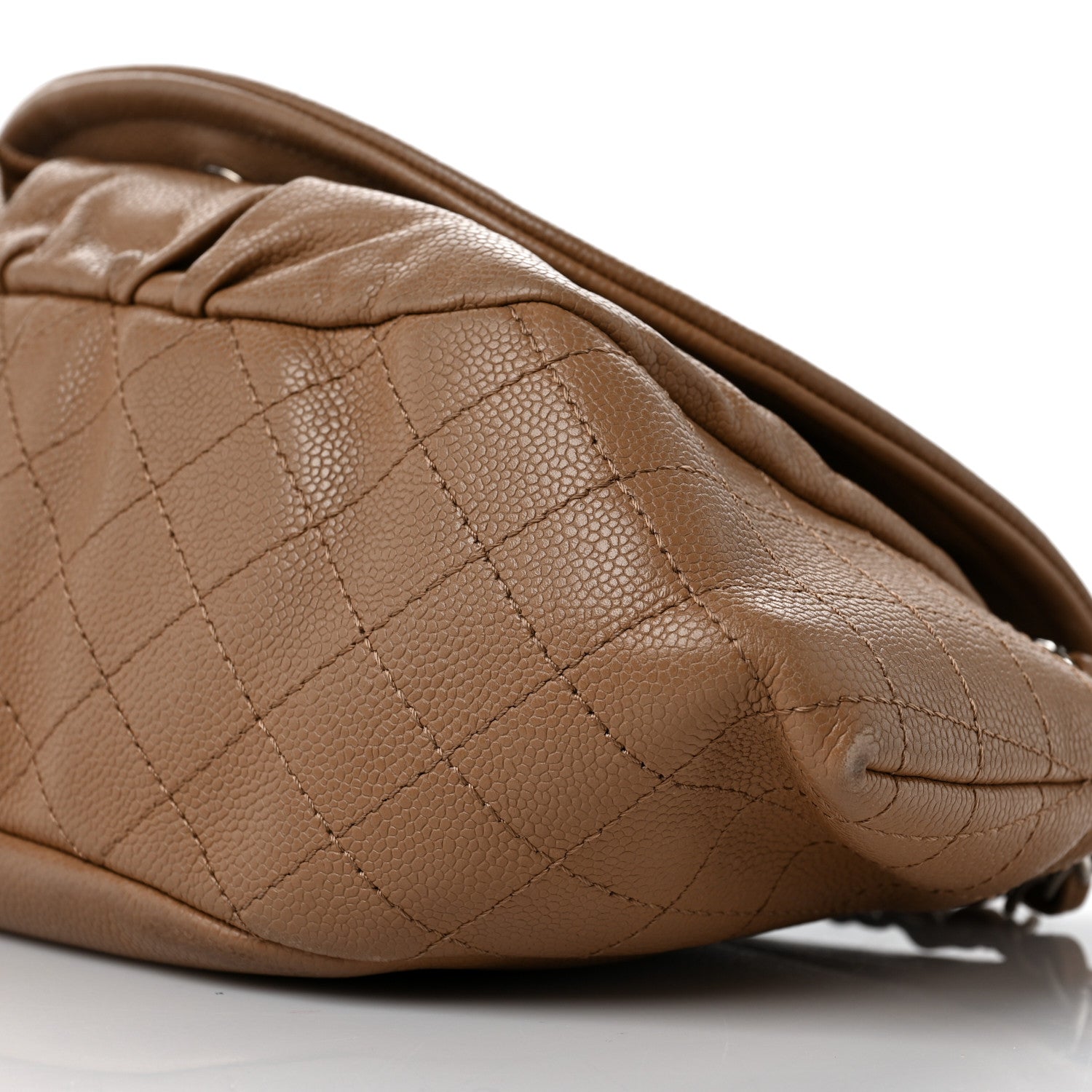 Chanel Caviar Large Half Moon Flap Dark Beige 9 of 11