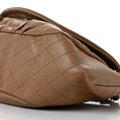 Chanel Caviar Large Half Moon Flap Dark Beige 9 of 11