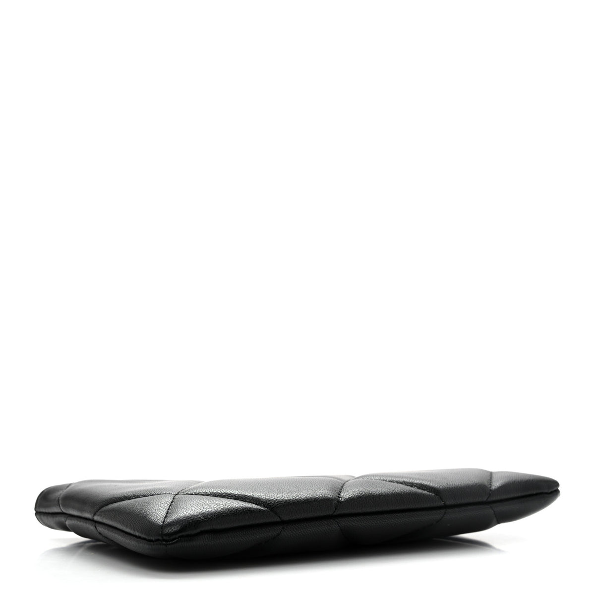 Goatskin Quilted Small Chanel 19 Cosmetic Case Black