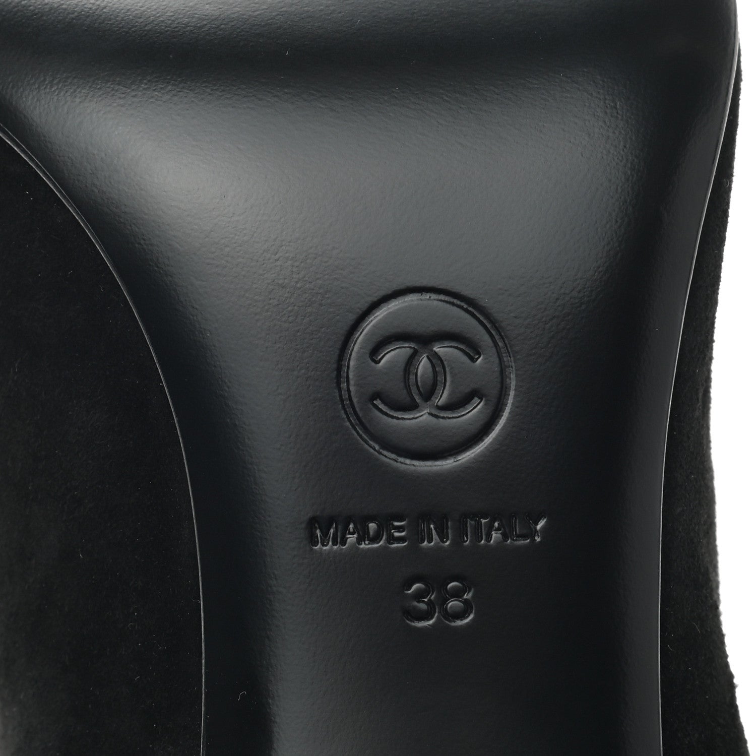 Chanel Suede Calfskin Satin Gabrielle Cap Toe Short Boots 38 Black 7 of 9