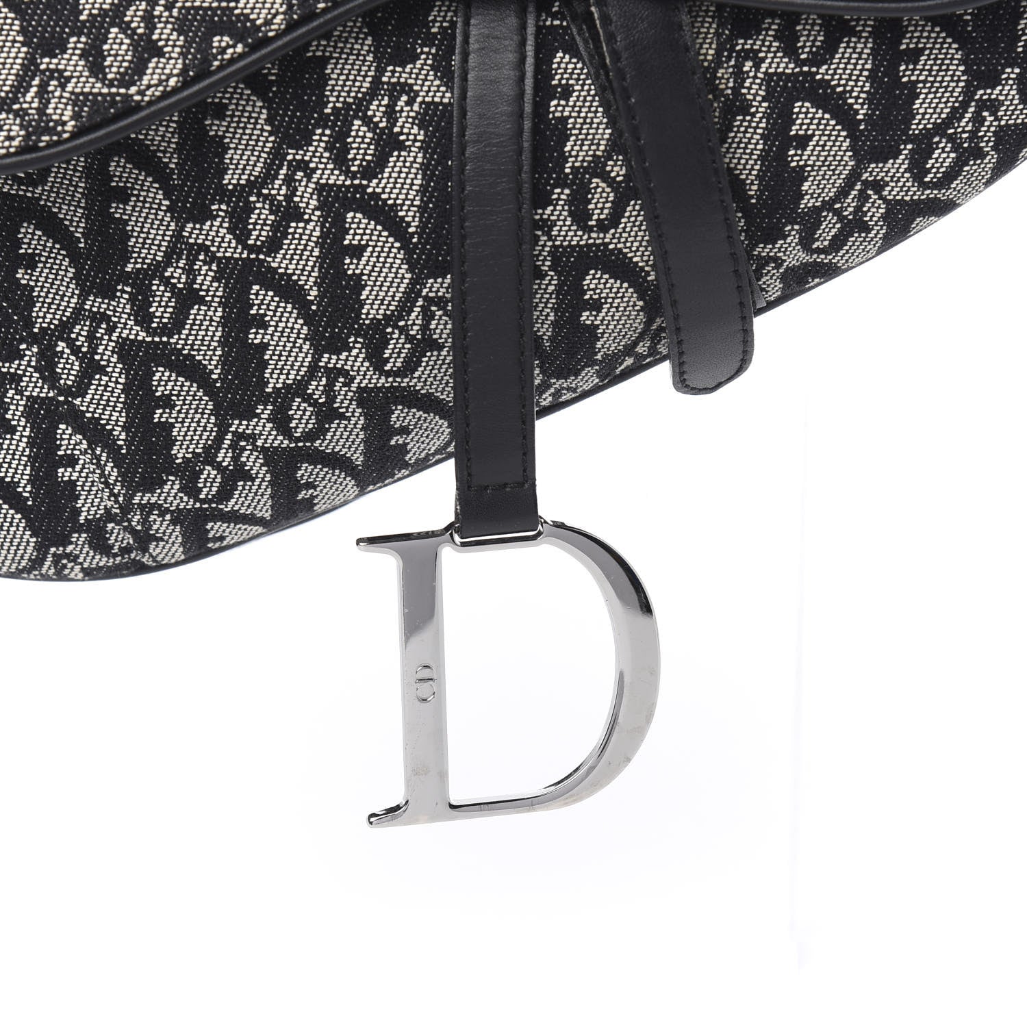 Christian Dior Monogram Saddle Bag Black 10 of 11