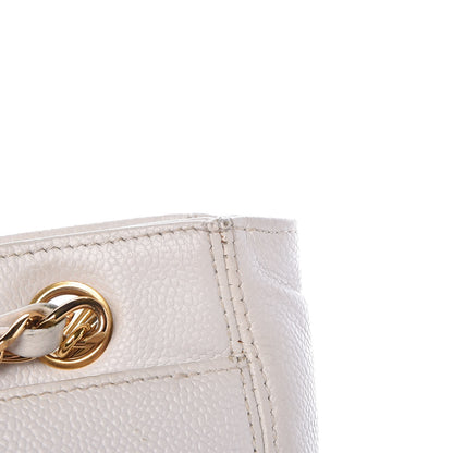 Chanel Caviar CC Flap Tote White 14 of 15