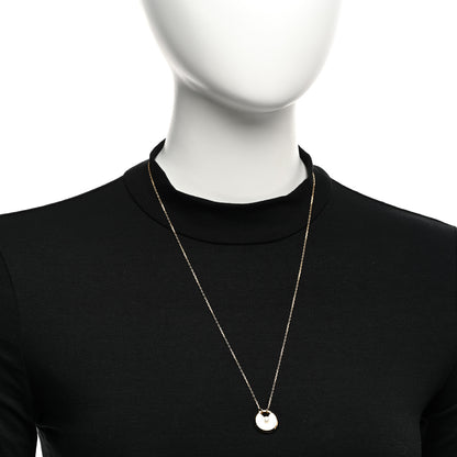 Cartier 18K Yellow Gold Diamond Mother of Pearl SM Amulette de Cartier Pendant Necklace 2 of 5