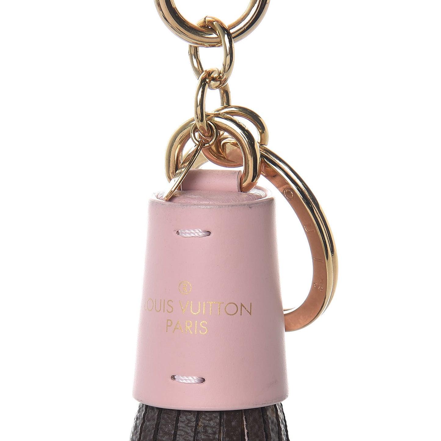 Monogram Tassel Bag Charm Pink