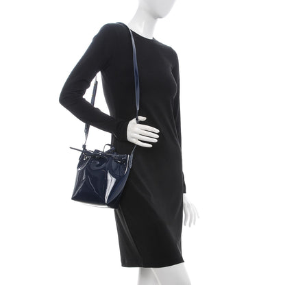 Mansur Gavriel Patent Calfskin Mini Mini Bucket Bag Blue 2 of 7