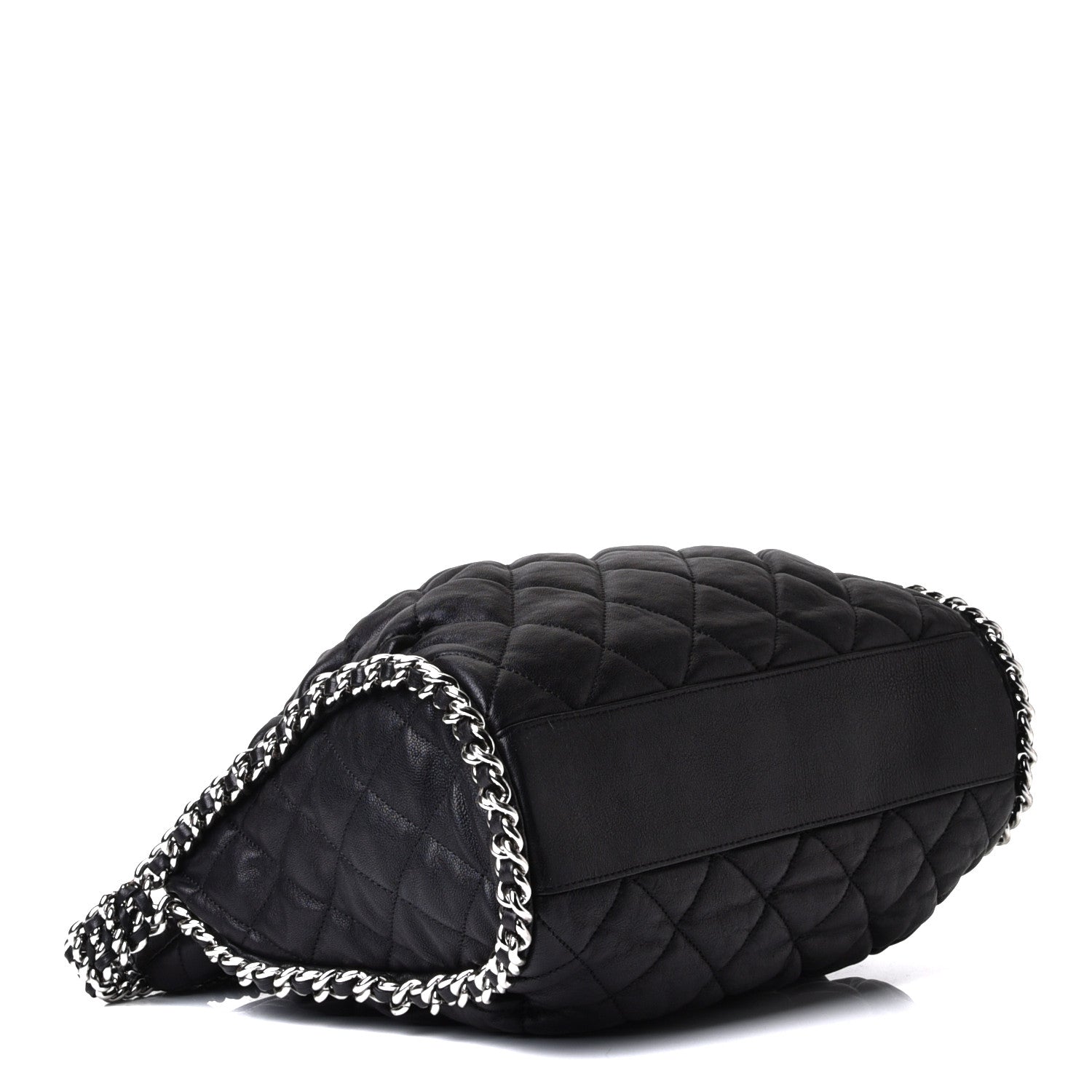 Chanel Washed Lambskin Chain Around Hobo Black 5 of 10