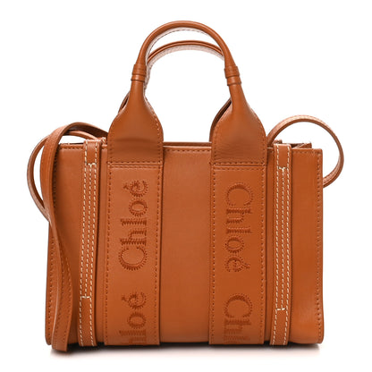 Chloe Calfskin Mini Woody Ribbon Tote Caramel 1 of 8