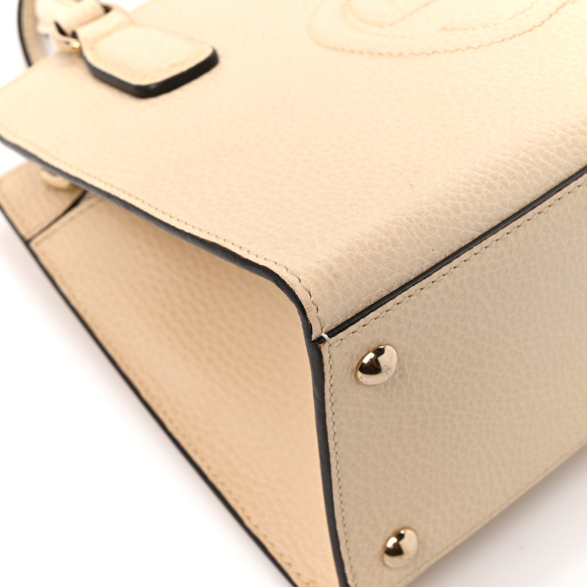 Gucci Dollar Calfskin Medium Soho Top Handle Satchel Ivoire 9 of 15