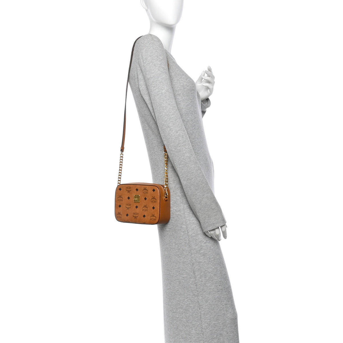 Visetos Camera Crossbody Bag Cognac