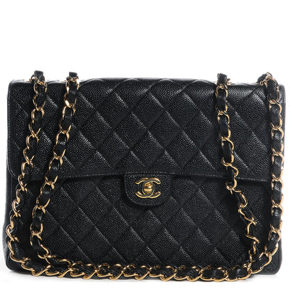 Chanel Caviar Jumbo Single Flap Black 1 of 9