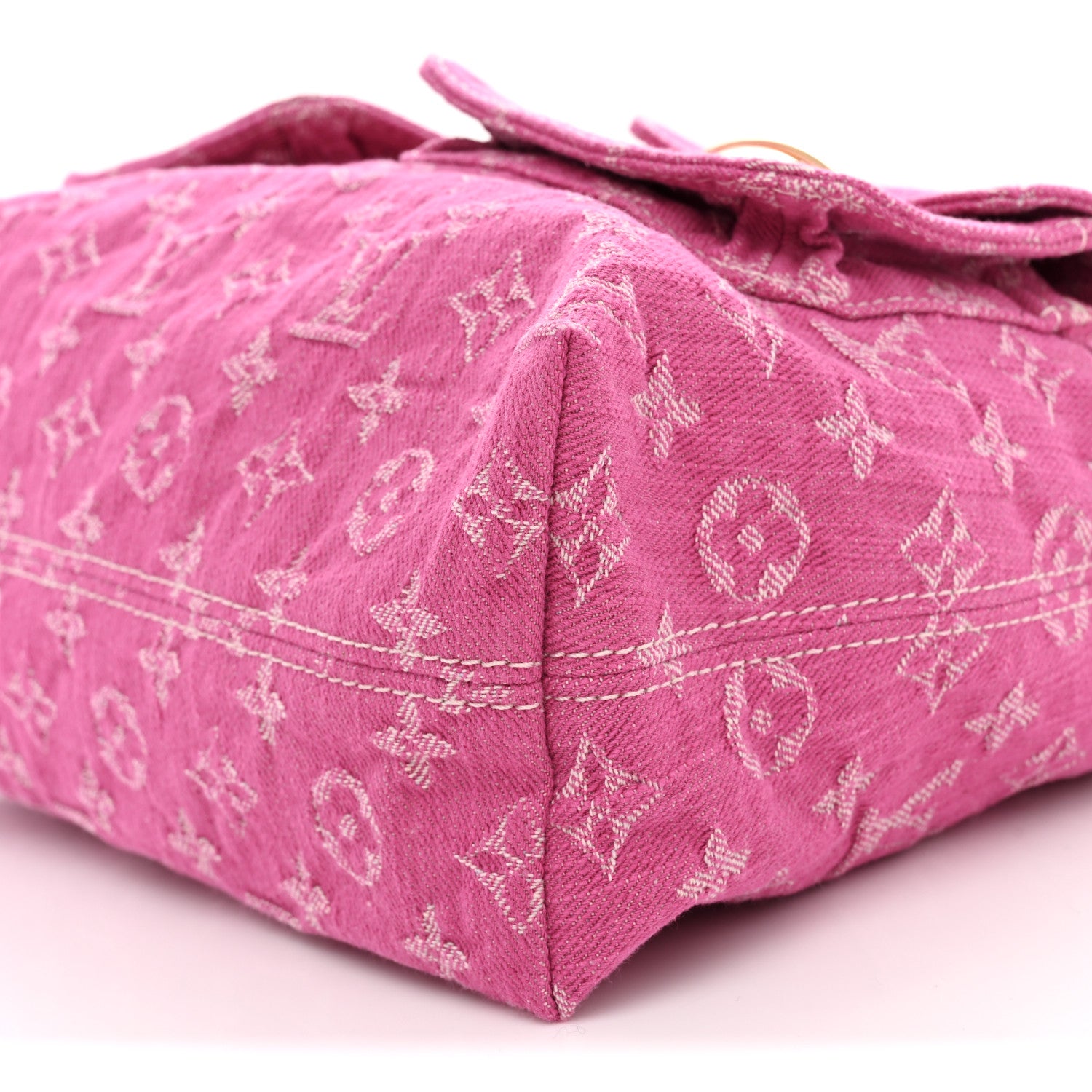 Louis Vuitton Denim Baggy PM Fuchsia 9 of 9