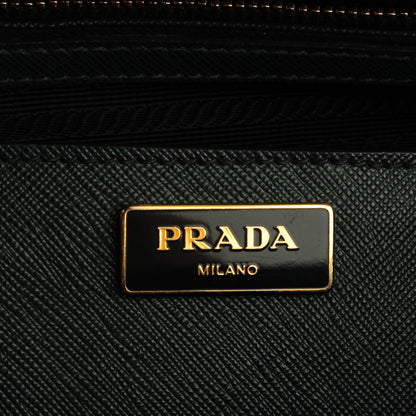 Prada Saffiano Lux Bi-Color Tote Smeraldo 6 of 8
