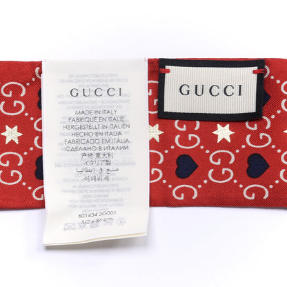 Gucci Twill Silk Big Dimmy Neck Bow Scarf Red 3 of 3