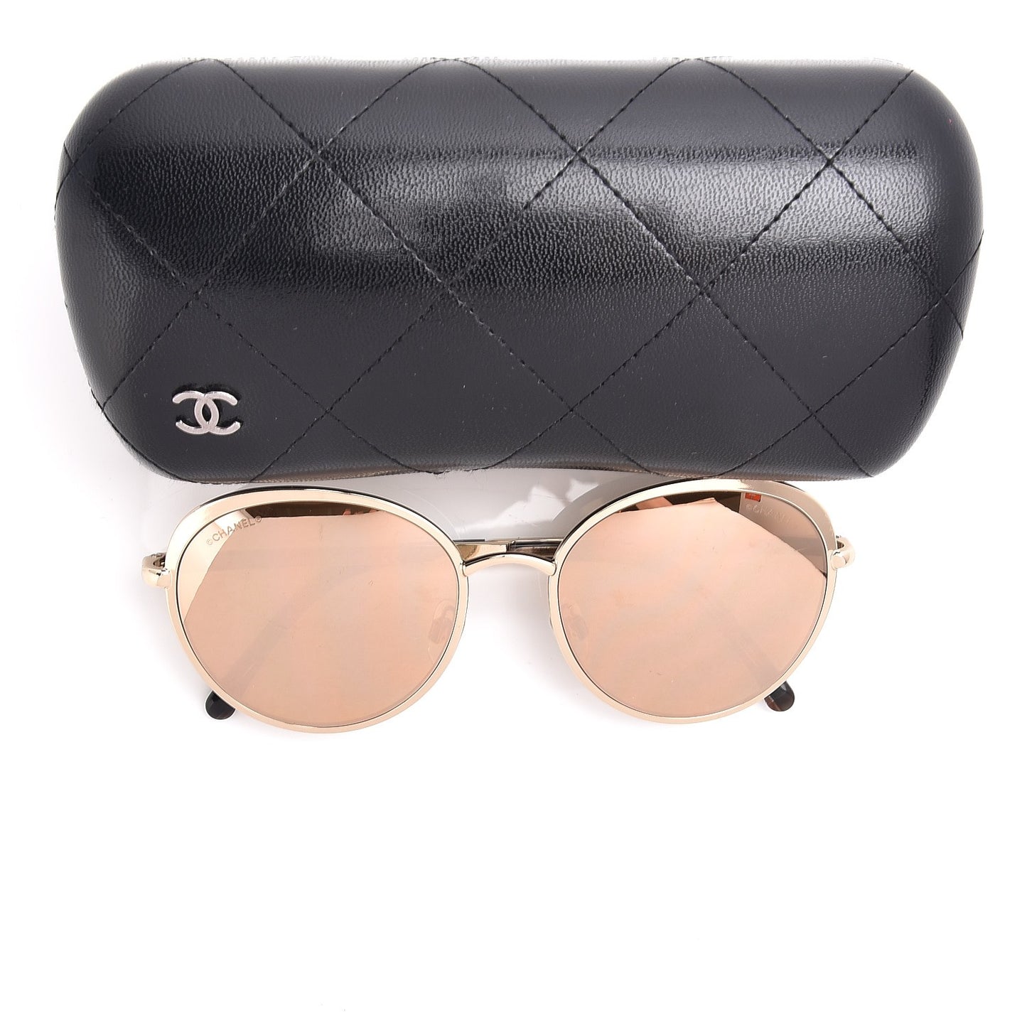 Round Spring Sunglasses 4206 Gold
