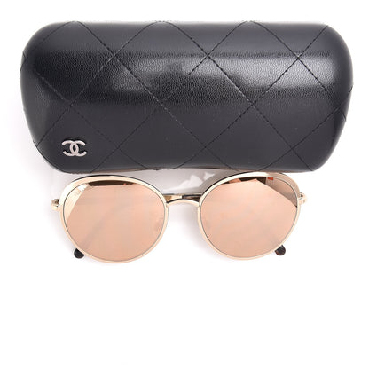 Chanel Round Spring Sunglasses 4206 Gold 9 of 9