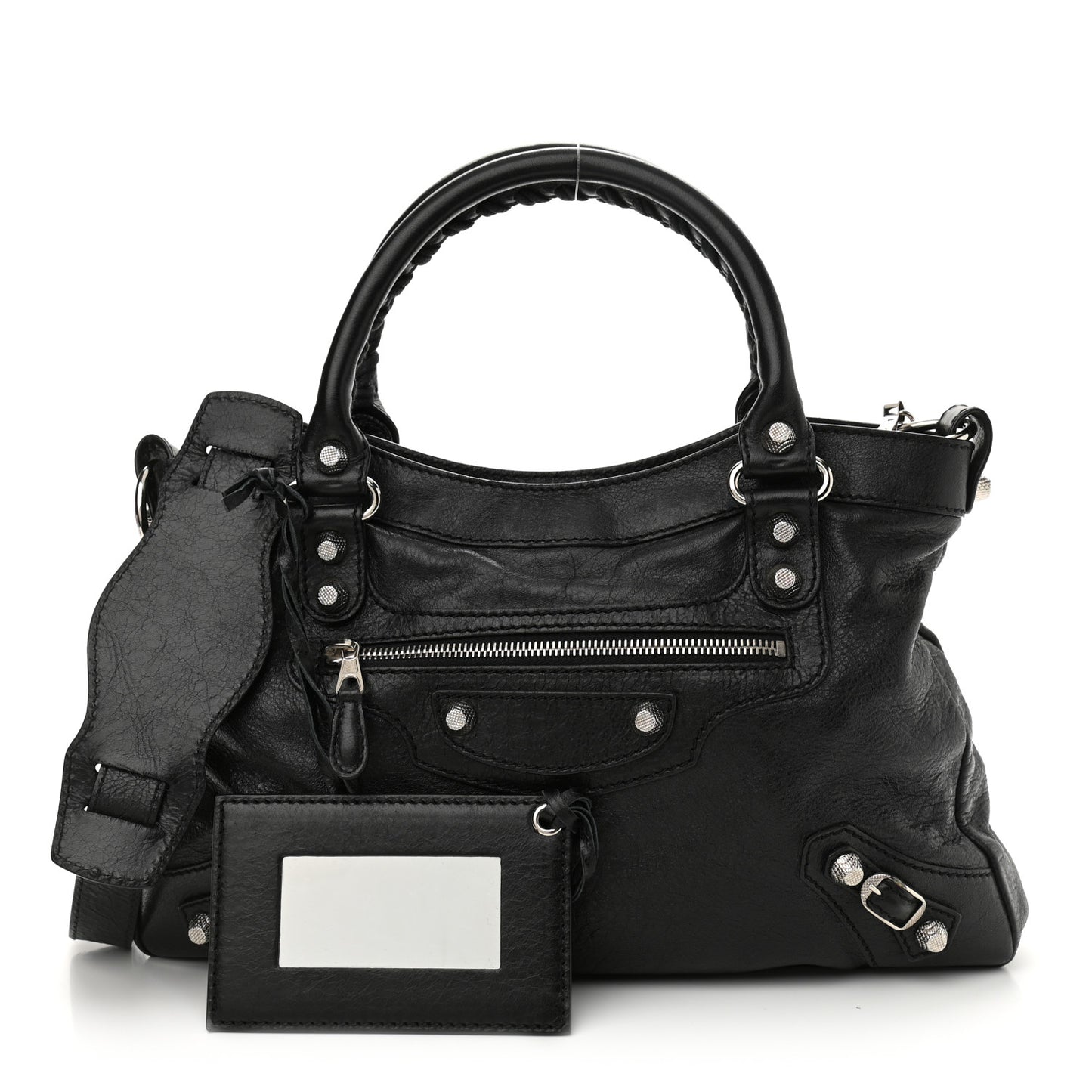 Agneau Giant 12 Silver Hardware Town Black