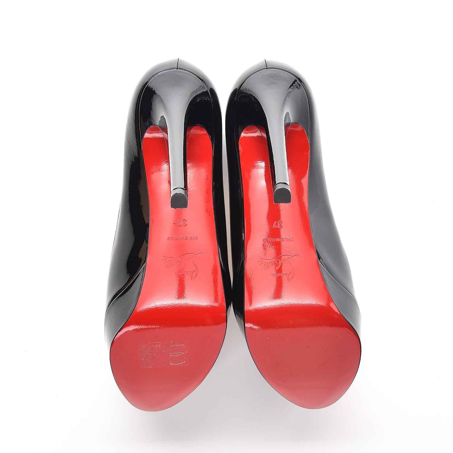 Christian Louboutin Patent Bianca 140 Pumps 37 Black 5 of 9