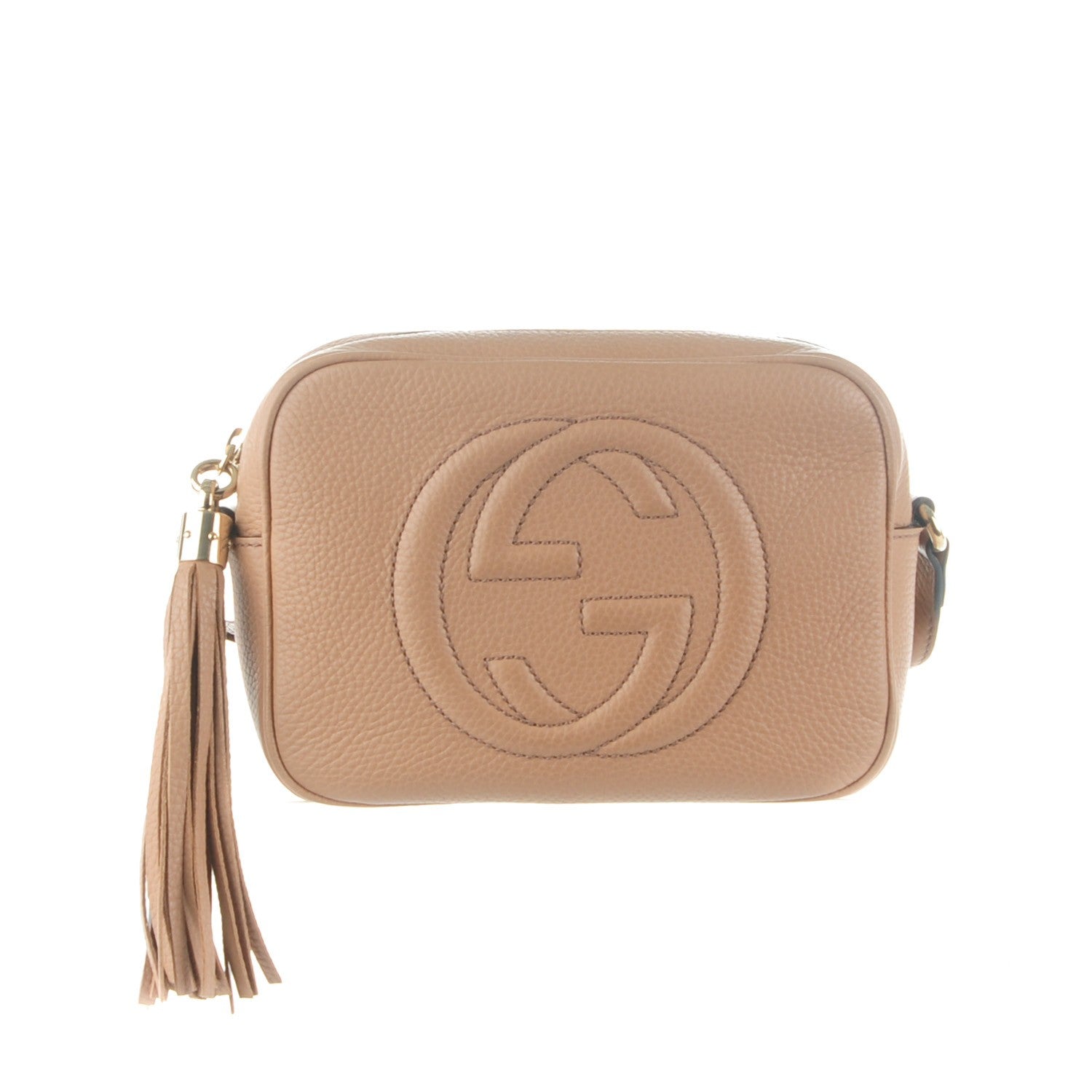 Gucci Pebbled Calfskin Small Soho Disco Bag Rose Beige 1 of 7