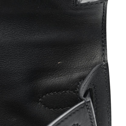 Hermes Swift Kelly Cut Clutch Pochette Black 11 of 13