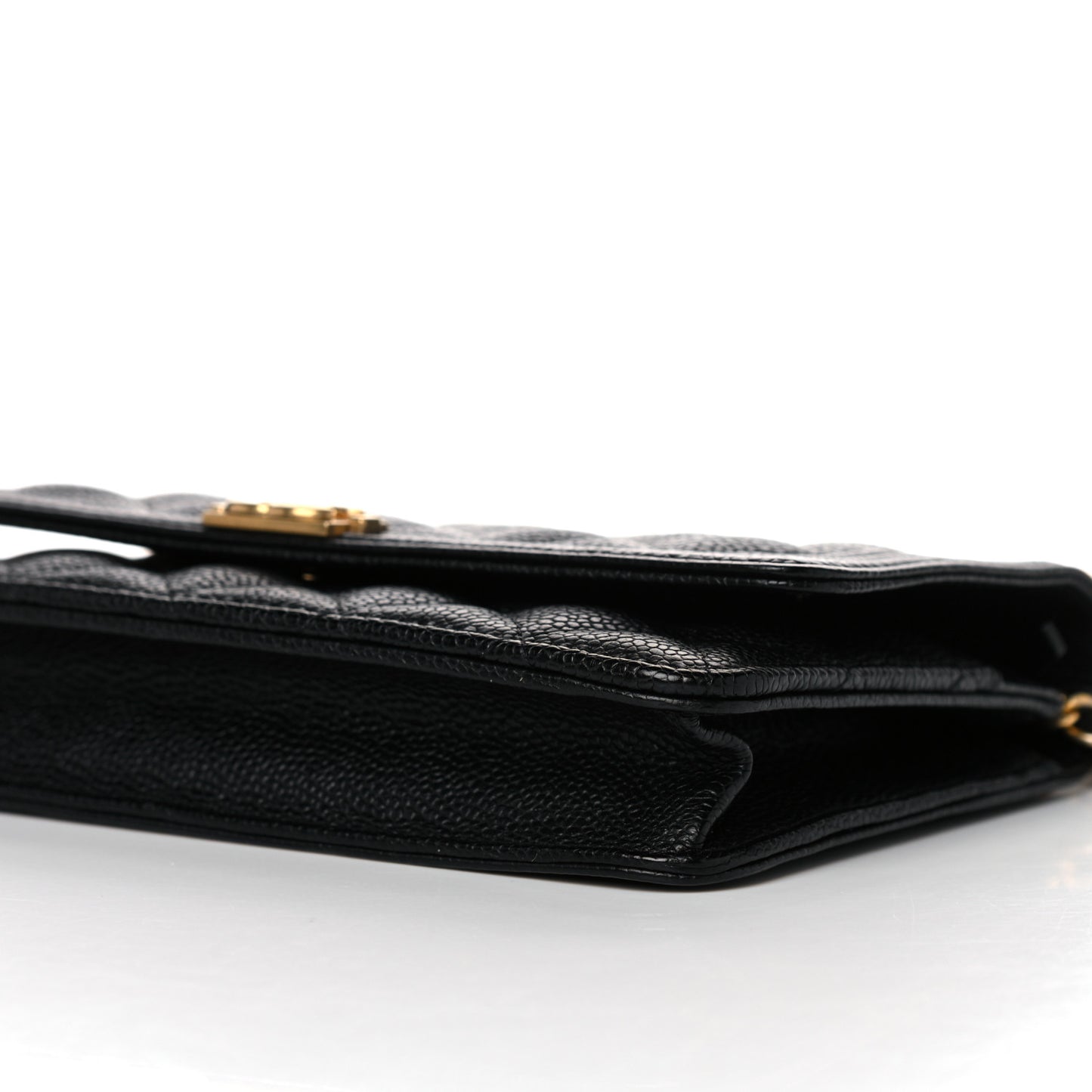 Caviar Quilted Boy Wallet On Chain WOC Black
